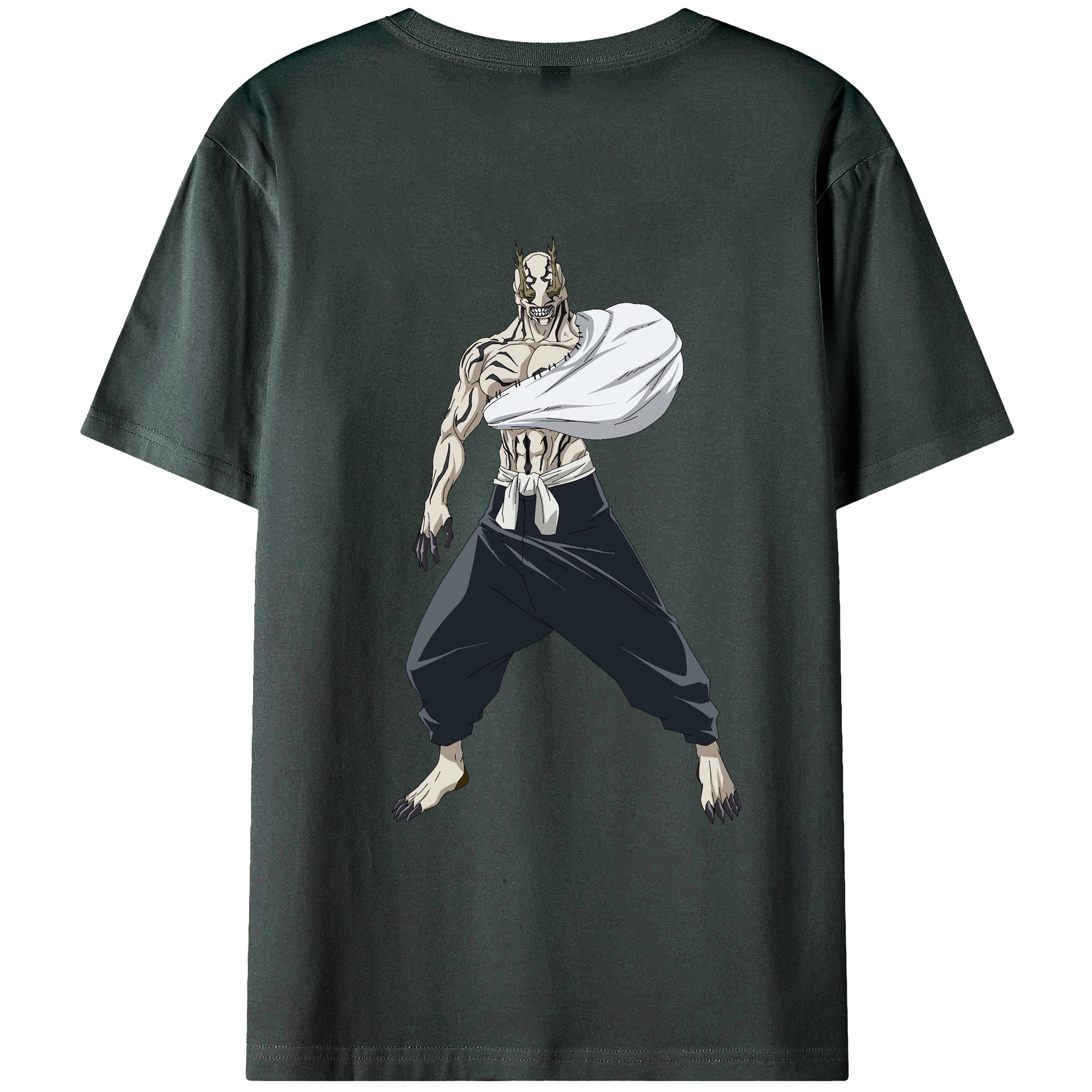 （画像用） 呪術廻戦 Jujutsu Kaisen 綿100％ メンズ半袖Tシャツ（バックプリント） 通気性